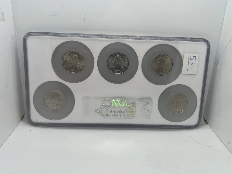 2007 P Satin Uncirculated Set State Quarters NGC MS66#530 ** - Image 2 of 2