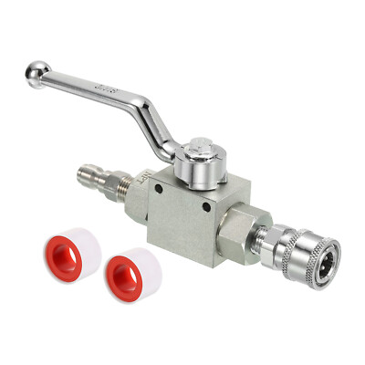 High Pressure Washer Ball Valve Kit for Power Washer Hose 1/4'' NPT 4500 PSI