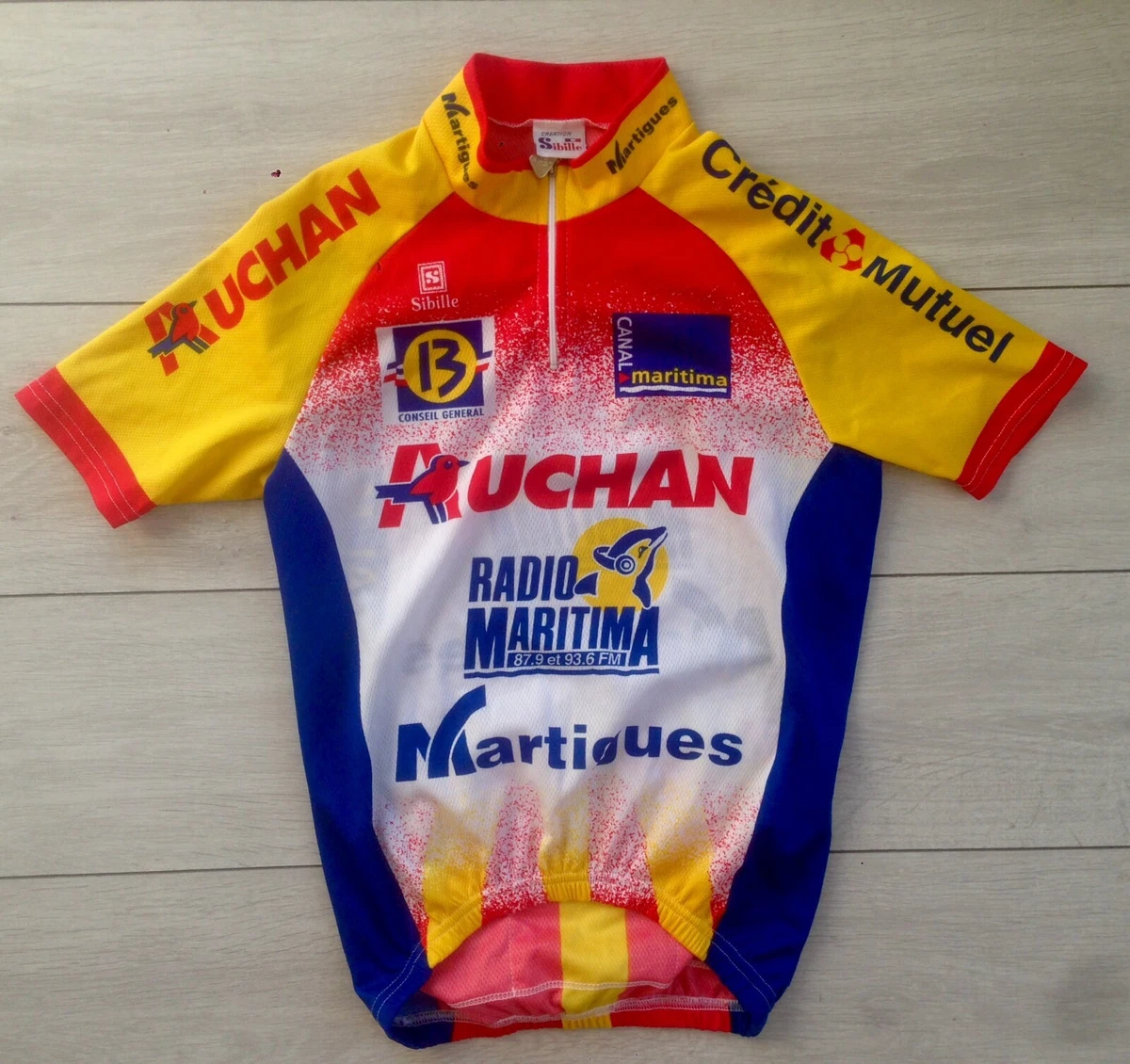 Mini Maillot Vintage FC Martigues – Années 90 – Taille Mini – Domicile Jaune
