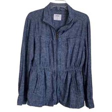 Old Navy Linen Full Zip Lightweight Jacket