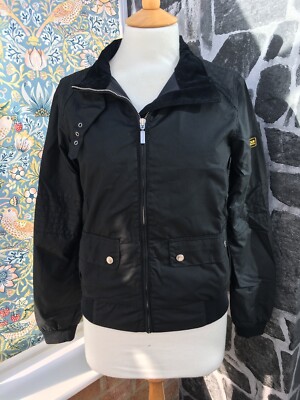  Barbour Ladies International Tain Waxed Jacket Colour Black Size UK 8