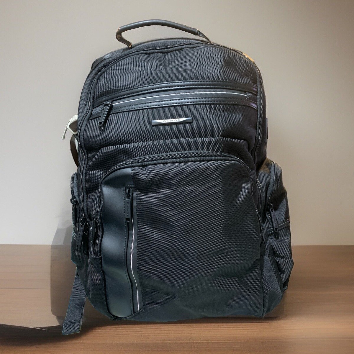 NWT Bange Backpack Laptop Office School Waterproof Large Black USB