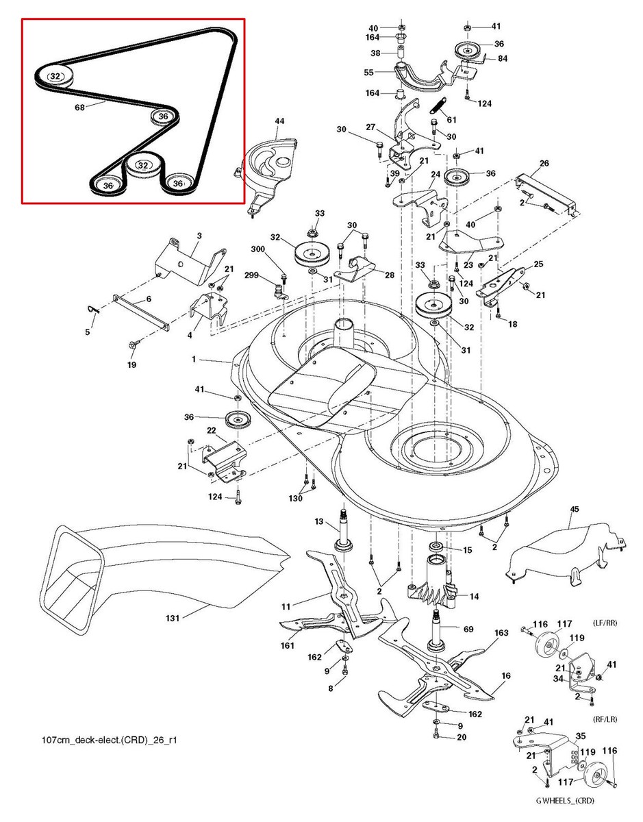 SECURA Keilriemen Mähwerk kompatibel mit Husqvarna CTH150 Twin 960610260 Rasentraktor