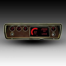 1970-1976 Dodge Dusterdart Led Digital Gauge Cluster With Red Leds Made In Usa