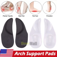 Arch Orthotic Support Insole Corrector Gel Self-Adhesive Pads Shoe Inserts S/L