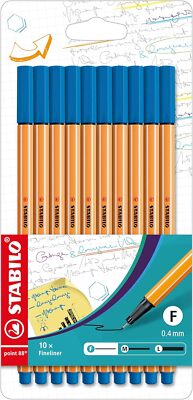 Fineliner - STABILO point 88 - 10er Pack - blau