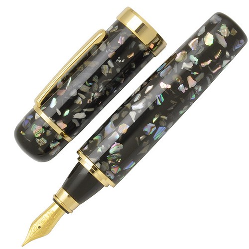 New Japan Fountain Pen KING Raden Work Shell chips - Picture 9 of 11