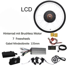 26" Electric Bicycle Conversion Kit Rear Wheel LCD E-Bike Hub Motor 48V 1000W