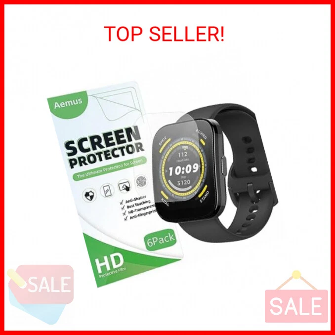 Aemus Compatible for Amazfit Bip 5 Screen Protector (6 Pack) Smart Watch  Flexibl