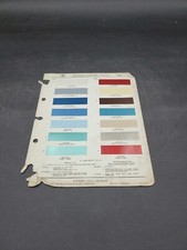 1961 DITZLER PPG COLOR DIVISION BUICK PAINT CHIP SWATCH SHEET FORM 6106