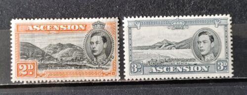 ASCENSION 1938-44  lot 2 timbres neufs avec charnière type B Y&T# 42-44 - Photo 1/2