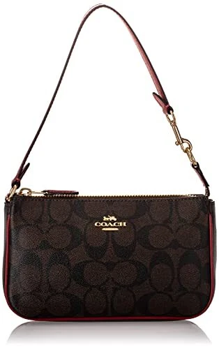 COACH Nolita 19 In Signature Canvas Bag Purse Brown Red eBay