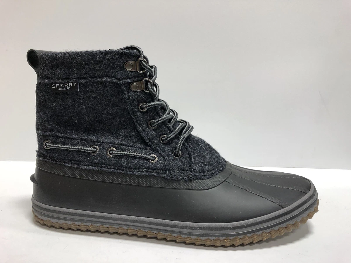 Sperry Men s Huntington Black Wool Duck Boots Size US 11 M