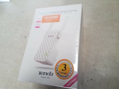 TENDA TECHNOLOGY A9 N300 UNIVERSAL RANGE EXTENDER NEW SEALED 