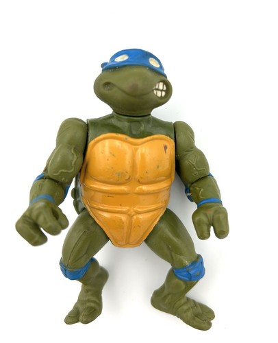 1988 LEONARDO Action Figure Teenage Mutant Ninja Turtles TMNT Leo Hard Head - Picture 4 of 8