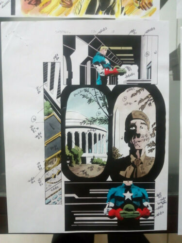 original drawing / page, daredevil original color guide art page  - Picture 1 of 1