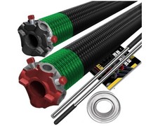 Garage Door Torsion Spring 243x1.75x33- PAIR with Steel Bearing & Bars