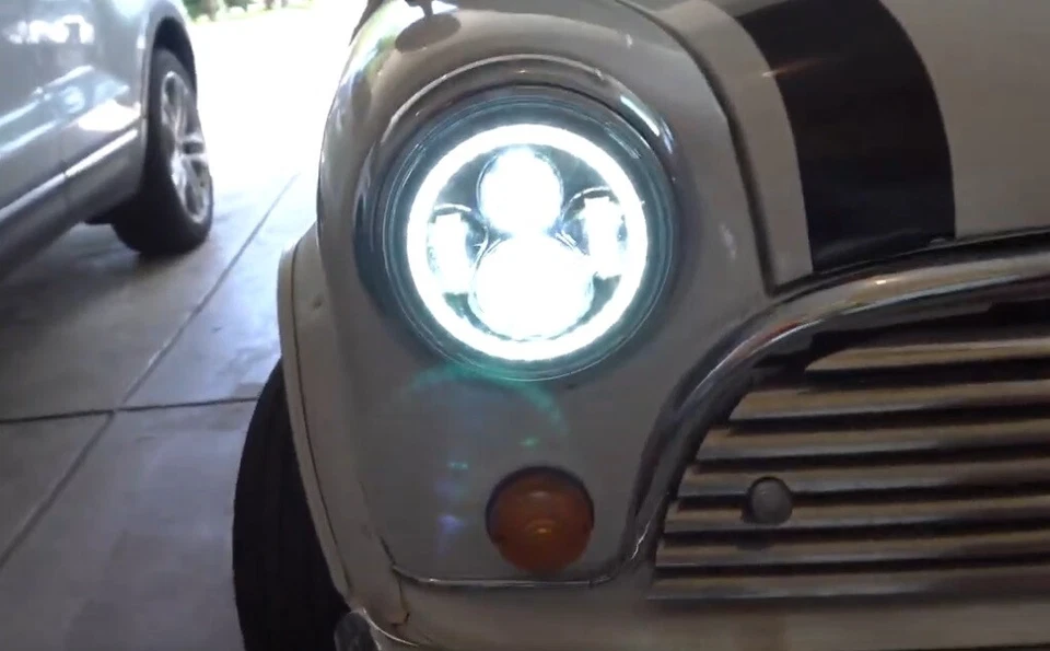 Austin Mini Rover FARI ANTERIORI LED CON LUCI DIURNE ANGEL EYES - Imagen 3 de 4