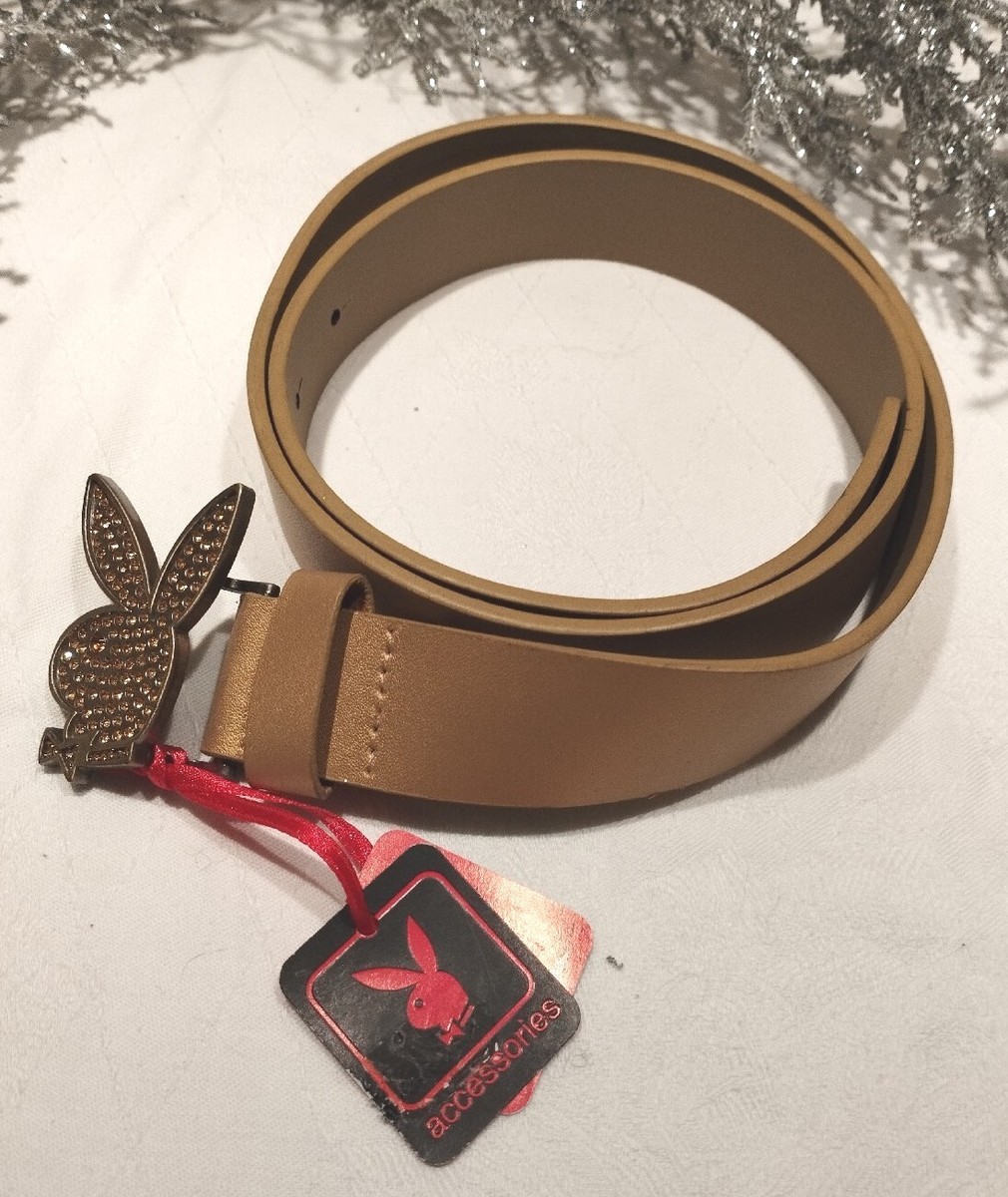 Ceinture Playboy Dorée Taille S - Boucle Strass Ambré - Neuf Étiqueté