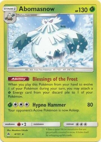 Abomasnow 4/131 Forbidden Light Rare Light Play Pokemon DNA GAMES