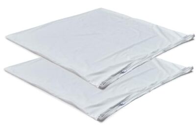 Covers Only Waterproof Down Feather Proof Euro Pillow Protectors 2 Pack (26x26)