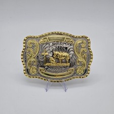 Praying Cowboy Western Style Belt Buckle Hebilla Vaquero Orando en Cruz.