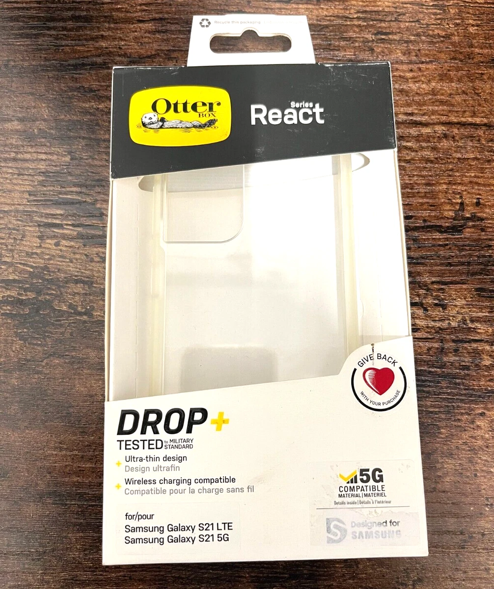OtterBox React Series Samsung Galaxy S21 Case - Clear Ultra-slim 