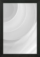 White Plates and Fabric Still Life Framed Wall Art Poster Canvas Print Picture