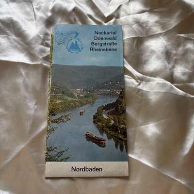 Vtg German Map, Neckar Valley, Rhine Plain Region Of N. Baden Germany Folded80s?