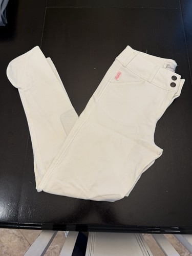 Tailored Sportsman White Riding Breeches Knee Patch Pants Size 24