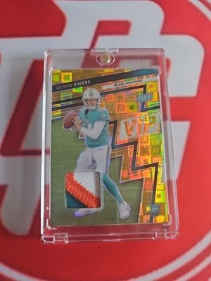 Quinn Ewers 2025 Panini National VIP RC17 Gold Prizm Player Worn Patch 6/10!