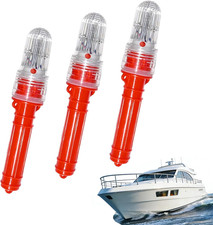 3 PCS Boat Flares, LED Boat Flares Coast Guard Approved, Portable Boatsafety Kit