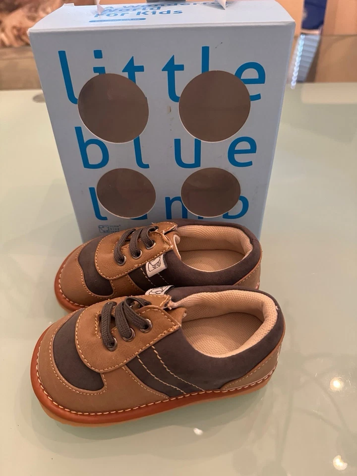Nuevos zapatos Little Blue LamSqueaky (para bebé/niño pequeño/niños) marrón solo talla 6 Foto 4 de 4
