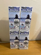 (4) BRAND NEW Neilmed NATURAL Sinus Rinse + Squeeze Bottles 8 OZ  EACH 09/2026
