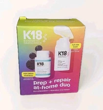 K18 Prep & Repair At Home Duo Kit Detox + Leave In Mask New In Box