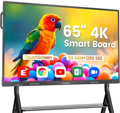 Interaktives Whiteboard 65 Zoll Smartboard, 4K Touch Android 13, 8GB+128GB