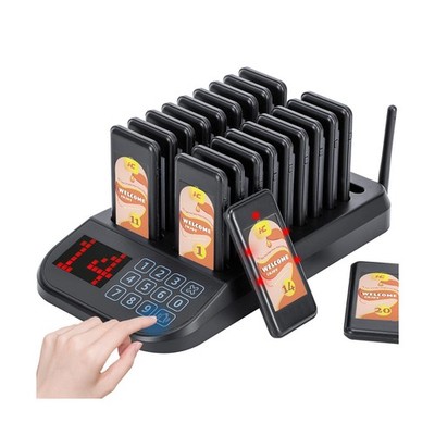 Hanchen Restaurant Pager System Wireless Calling System Social Distancing Buz...