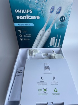 Philips Sonicare Advanced Clean Rechargeable Electric Toothbrush 2-Pack