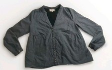 Sezane Cardigan Chemise Sixtine Gris Robe shirt Sz 38 Button Front Academia Lux