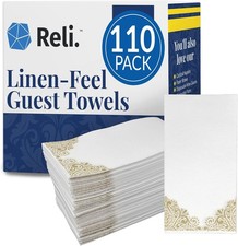 Disposable Napkins Linen Feel 110 Pack Guest Towels Hand Towels for Bathroom,