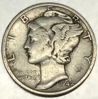 1942-P Mercury Dime 10c Good Circulated Condition 90% Silver US Coin - 3263