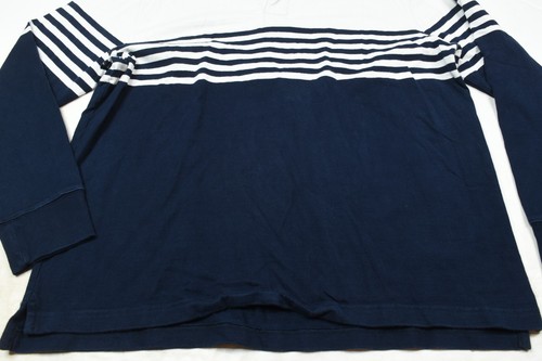 J.Crew Rugby Poloshirt Herren XL blau weiß gestreift Langarm Regular Fit - Bild 4 von 11