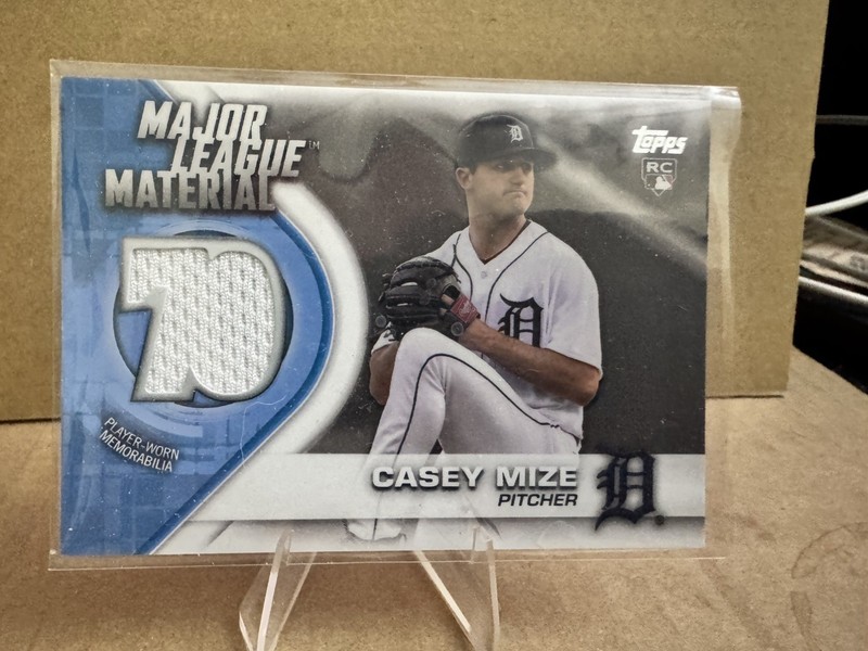 2021 Topps Update CASEY MIZE Major League Material Relic Jersey TIGERS RC MLM-CM