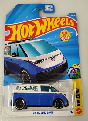 2026 Hot Wheels Blue White VW ID. Buzz Bomb 86/250 HW Euro 4/10