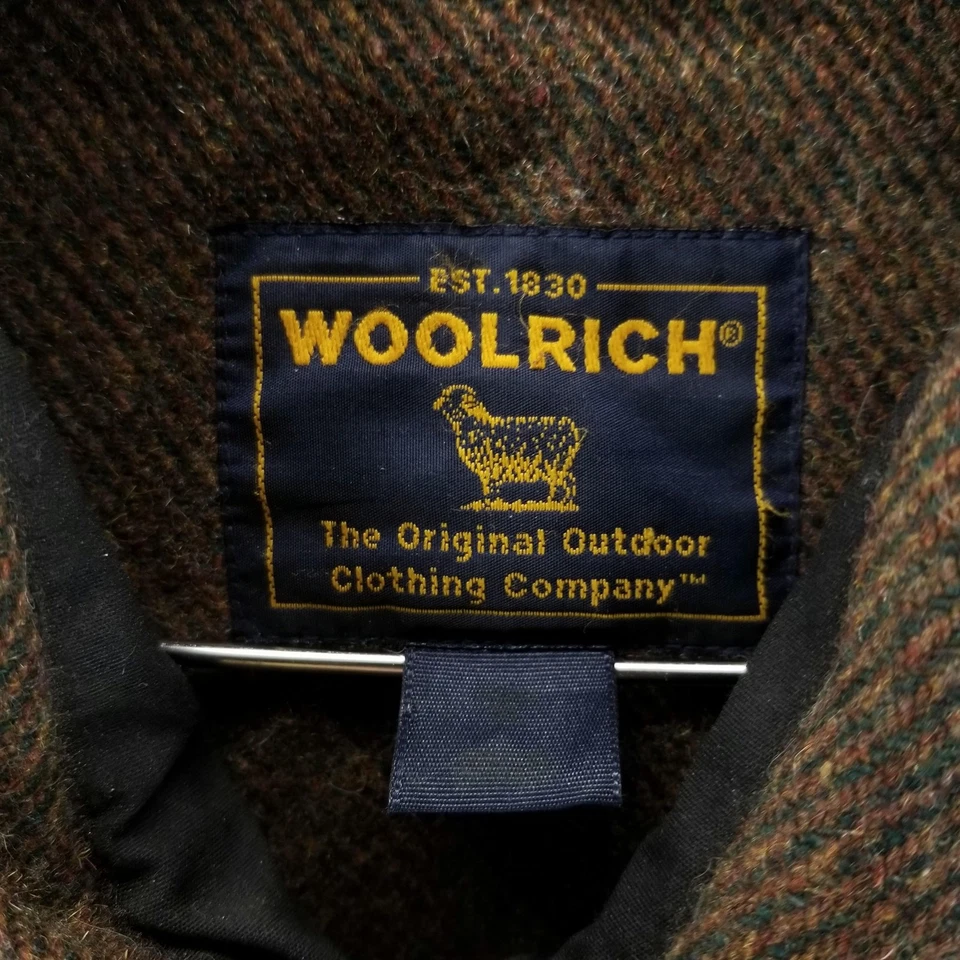 Woolrich Jacket Mens XL Brown Wool Blend Shirt Jacket Forest 102 Heavy Outdoor - Image 4 of 4