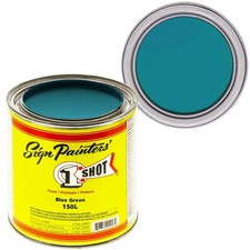 1 Shot Lettering Enamel Blue Green 150L   4oz Pinstriping Paint