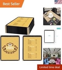 25 Pack of Menu Covers - Single Page, Fits 8.5 x 11 Inch Paper Menu Holder Do...