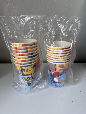 Vintage 90s Pokemon Paper Cups 16 Count 1999 DesignWare Sealed NOS Pack