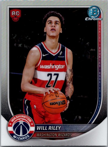 2025-26 Bowman #BRR-21 Will Riley Chrome Rookie Red RC Logo