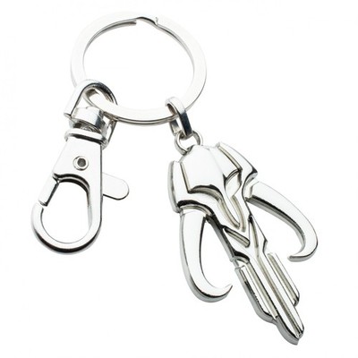 Star Wars The Mandalorian Bounty Hunter Chrome Keychain Black